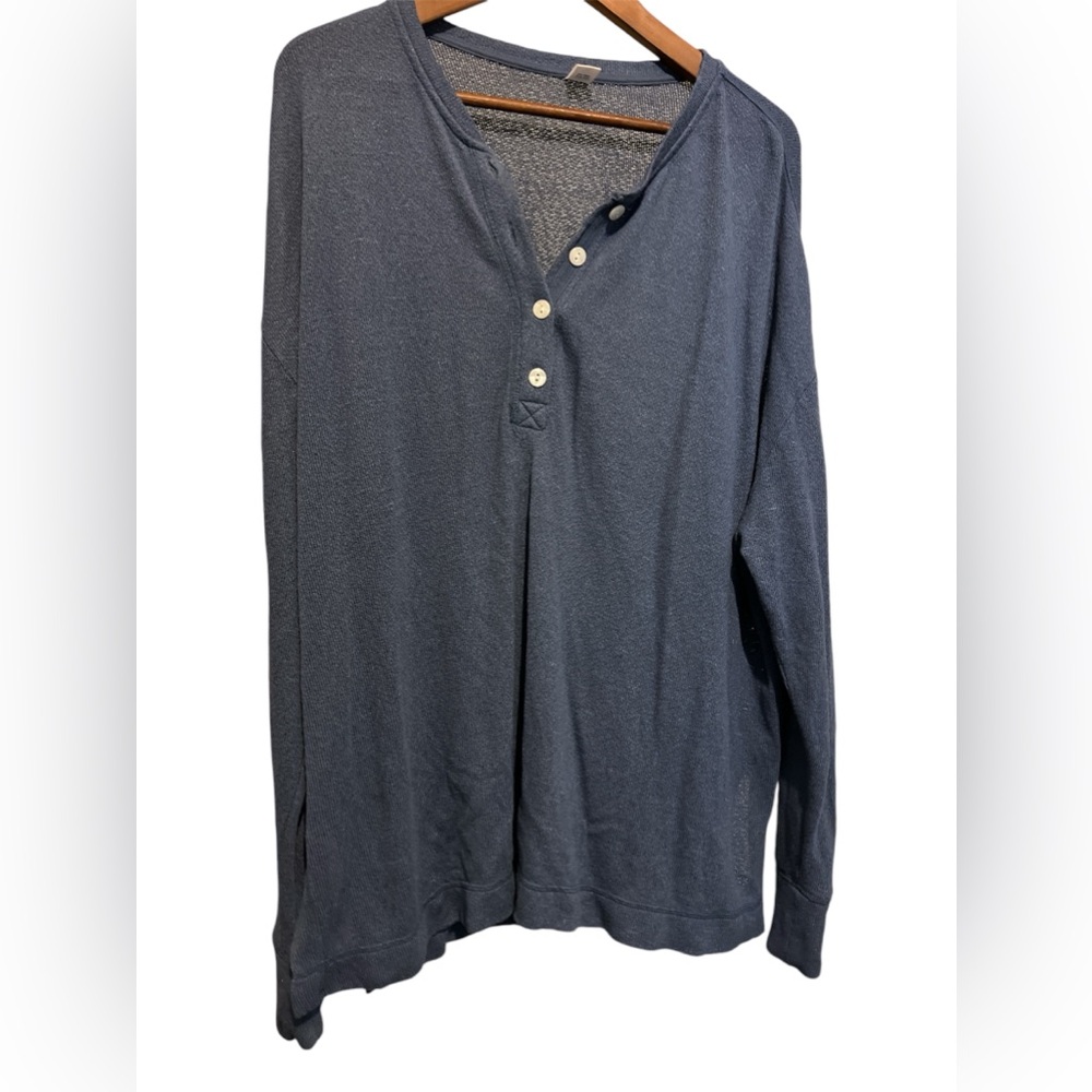OLD NAVY oversized crepe blue men’s shirt/ size XL